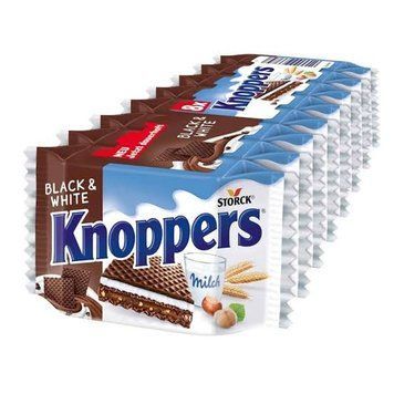 Вафлі Knoppers Black&White 8 шт (225 г) 39 фото